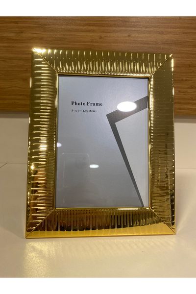 PLUS HOME Photo Frame Gold Metal Brass 13X18
