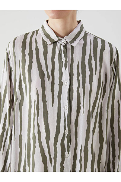 LC Waikiki Lcw Grace Khaki Print Women's Shirt Tunic