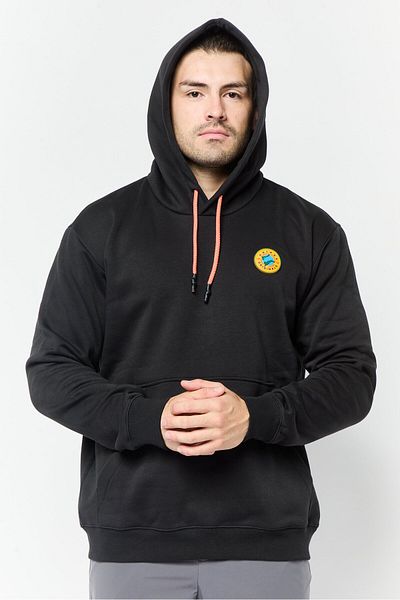 adidas Men Sportswear Fit Long Sleeve Outdoor Hooded Sweatshirt, Black