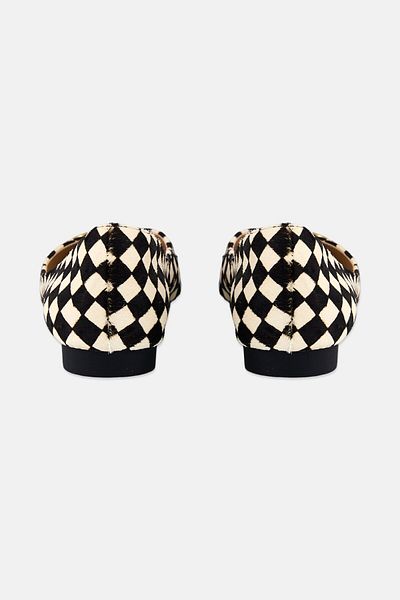 Steve Madden Women Slip On Checkered Flats, Black
