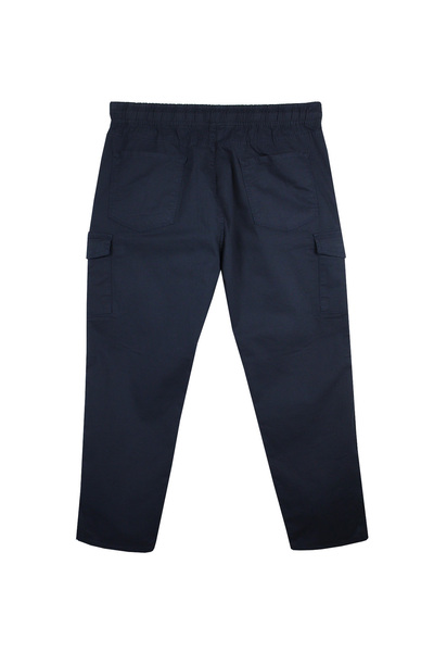 marufshop Cargo Pocket Suitable for Men's Large Size Gabardine Trousers in Sizes 100-180 Kilo Navy Blue