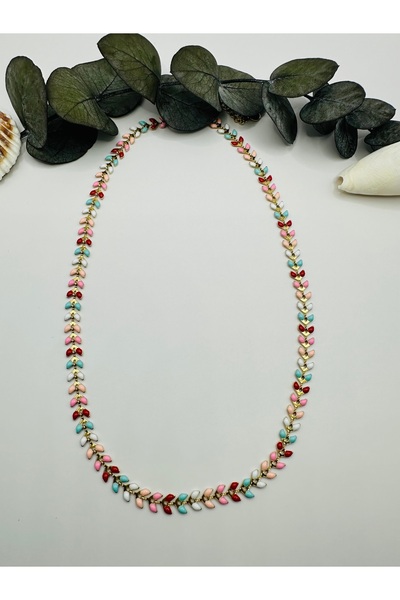 stainless steell 316L Çelik Zeytin Dalı Renkli Kolye