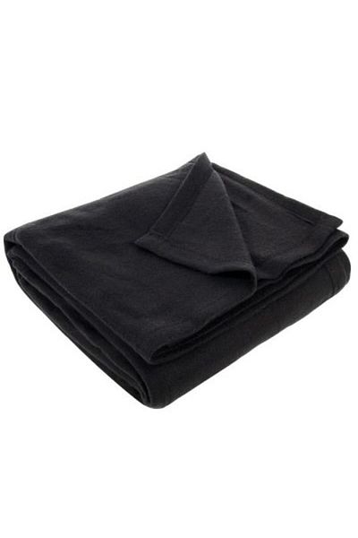 Kotonia Home Fluffy Fleece Blanket, 100% Microfiber, 175x220 Cm - Plain, Black