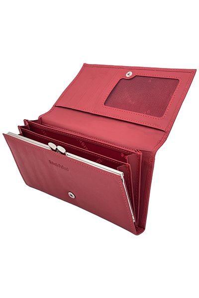 OEM Roberio Pellucci women's genuine leather wallet, Micutz, slim, elegant, red, 18.5 x 10 x 3.5 cm