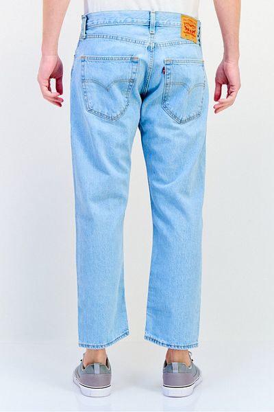 Levi's Men Regular Fit Ripped Straight Leg Non-stretchable Jeans, Light Blue