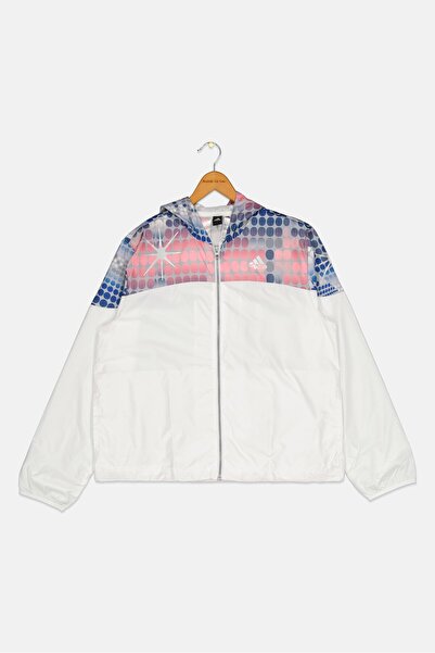 adidas Kids Girl Long Sleeve Training Windbreaker Jacket, Multicolor