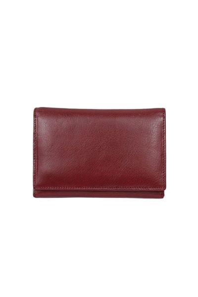 OEM Women's wallet, made of genuine leather, Hassion, model Z001-6 Dark Red