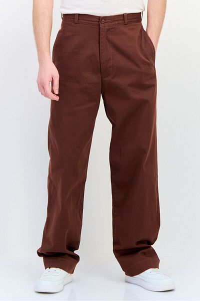 Levi's Men Loose Fit Solid Wide Leg Chino Pants, Brown