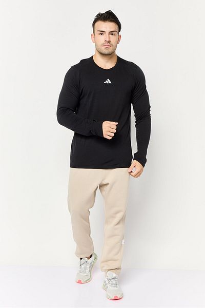 adidas Men Slim Fit Long Sleeve Outdoor T-shirt, Black