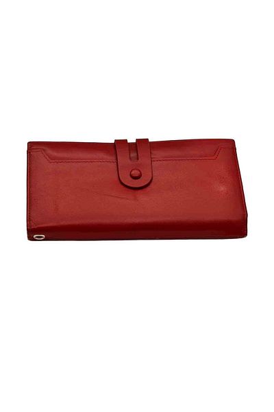 OEM Slim Women's Wallet Made of Genuine Leather, Chic Elegance Collection, Red, 20 x 10 x 3 cm