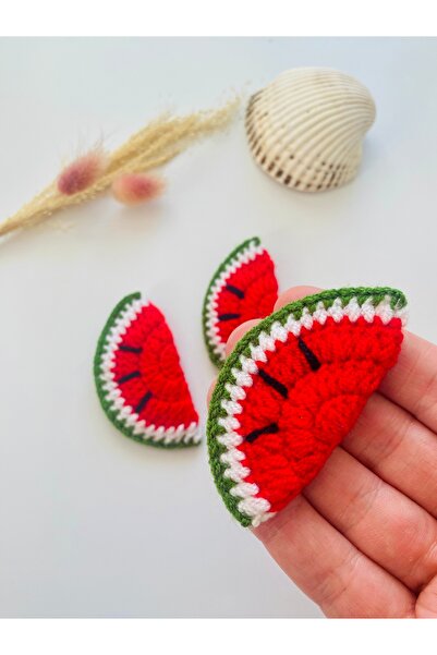 seyranat 3 штуки червоних плетених мотивів у вигляді кавуна - діаметр 7 см. П...