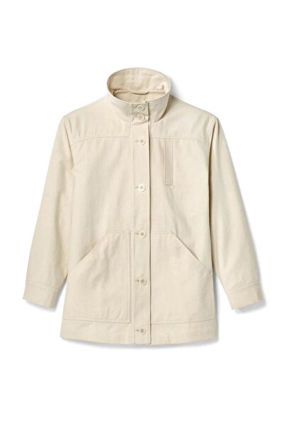 Tchibo Women Textured Parka Jacket, Off White