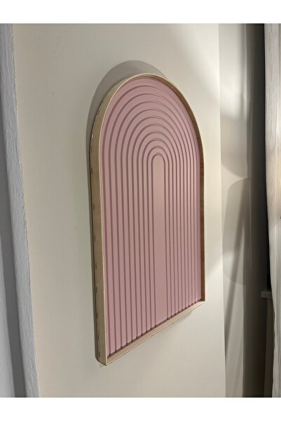 CIGILWOOD PINK BELT AHŞAP BOHEM TABLO ( ÇOCUK ODALARI İÇİN UYGUNDUR)