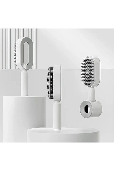 OEM Perie Profesională 3d Păr – Masaj Capilar, Anti-statică, Autocurățare, Ergonomică, Alb Elegant