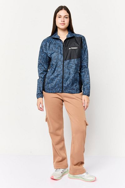 adidas Women Sportswear Fit Long Sleeve Running Windbreaker Jacket, Multicolor
