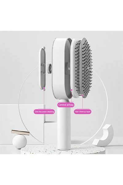 OEM Perie Profesională 3d Păr – Masaj Capilar, Anti-statică, Autocurățare, Ergonomică, Alb Elegant