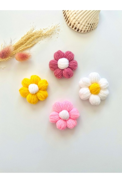 seyranat 4 штук різнокольорових плетених маргариток - діаметр 5 см Маргаритка...