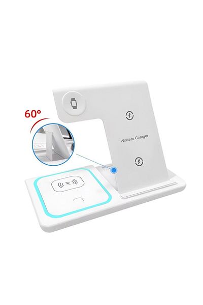 OEM Incarcator Wireless 3 In 1 Pliabil 15w Pentru Telefon, Ceas Si Casti