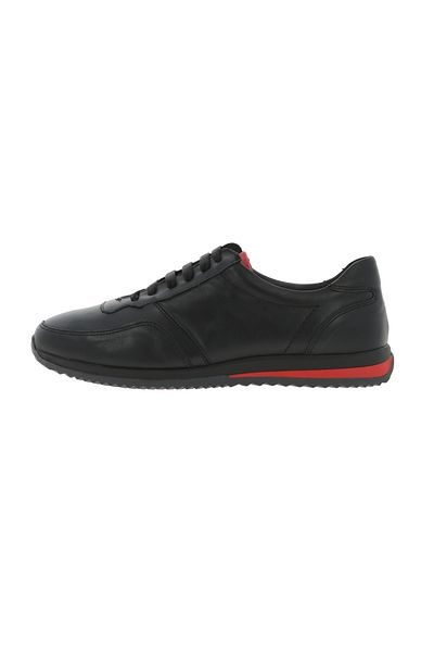 TOGO Pantofi Sport, Urban Sneakers Pas Negru Box, Piele Naturala