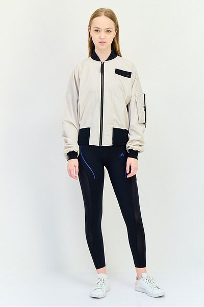 adidas X Parley Women Sportswear Fit Outdoor Bomber Jacket, Light Grey