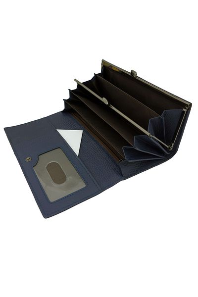 OEM Women's wallet, navy blue, made of genuine leather, Tita - PR154