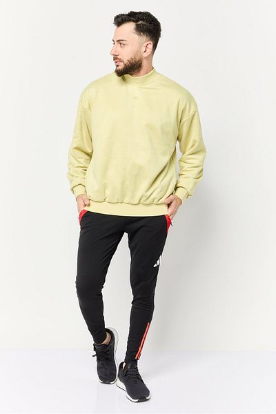 adidas Men Sportswear Fit Long Sleeve Basketball Sweatshirt, Acid Yellow