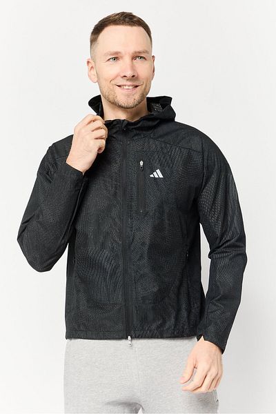 adidas Men Sportswear Fit Long Sleeve Training Jacket, Black