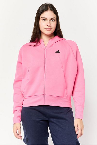 adidas Women Sportswear Fit Long Sleeve Outdoor Sweatshirts, Pink