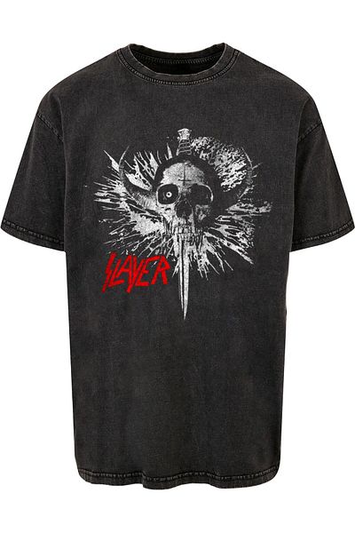 Merchcode Slayer - Death Dagger Vintage Acid Washed Oversize Tee