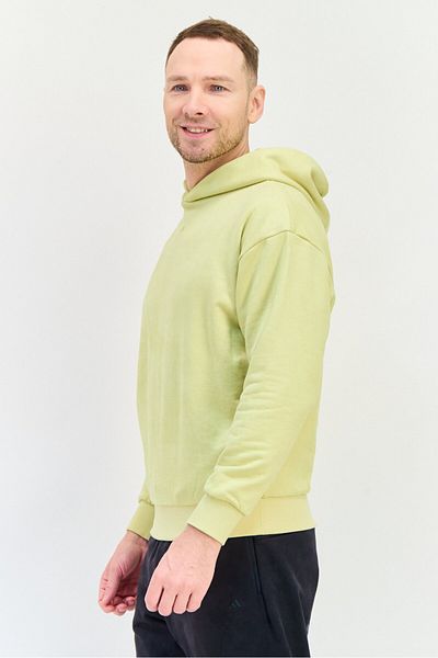 adidas Men Sportswear Fit Long Sleeve Outdoor Hooded Sweatshirt, Yellow
