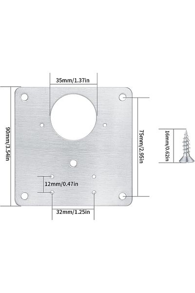 OEM Set de 2 elemente de reparare a balamalelor, oțel inoxidabil, cu șuruburi