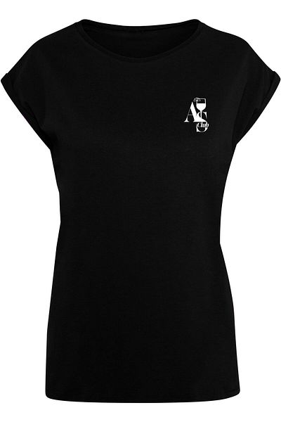Mister Tee A S Club T-Shirt mit verlängerten Schultern für Damen