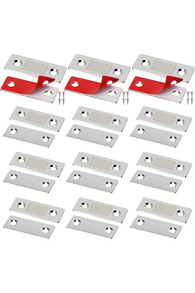 OEM Set de 12 elemente de fixare magnetice subțiri, cu șuruburi și adeziv, magnetism puternic, design