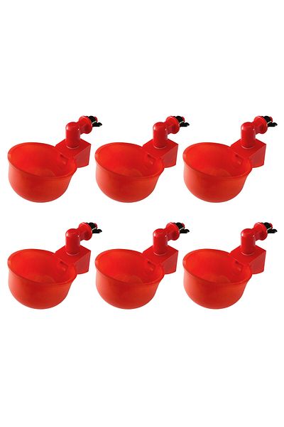 OEM Set Of 6 Chicken Waterers, Red