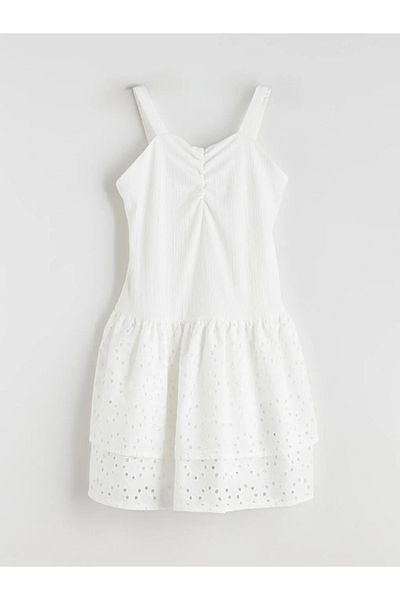 LC Waikiki LCW Kids Rochie pentru fetiță cu guler alb