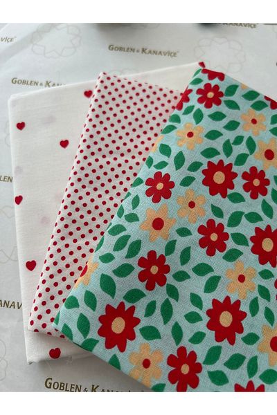 goblenkanaviçe Cotton Fabric Set, Poplin Fabric