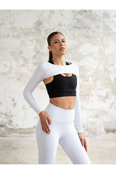 lismina Beyaz Spor Bolero ( Sadece uzun kol bolero, altındaki bra dahil değil...