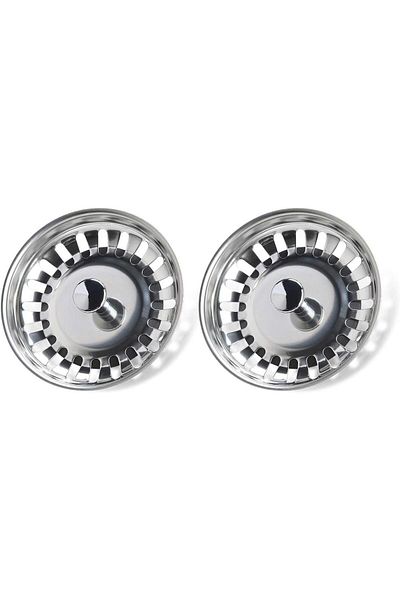 OEM Set de 2 sitări pentru chiuvetă, oțel inoxidabil, 80 mm, argintiu