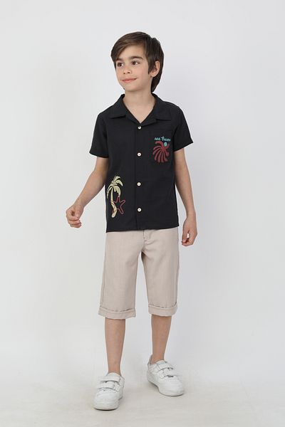 e-çocuk Sea Printed Boy's 2 Piece Suit 60297
