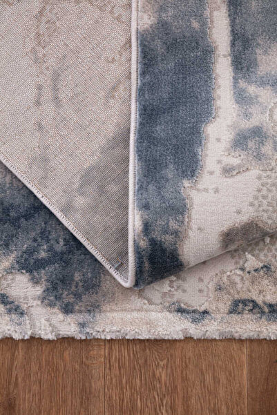 Efor Halı Bafra Mavi Halı Yumuşak Oturma Odası Salon Çocuk Odası Mutfak Halısı P1192