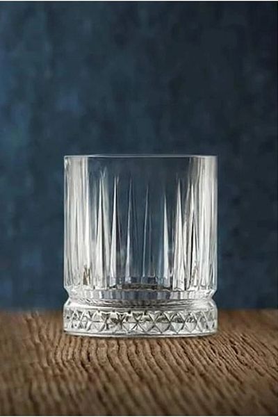 teknotrust Set of 6 Water & Whiskey Glasses - Stylish and Elegant Soft Drink Glass Design, Durable Glass