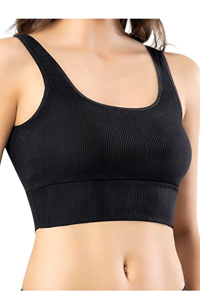 Tezzgelsin Жіночий бюстгальтер з 2 чашками, без бретелей, з підкладками та кісточками, з шнурівкою на спині