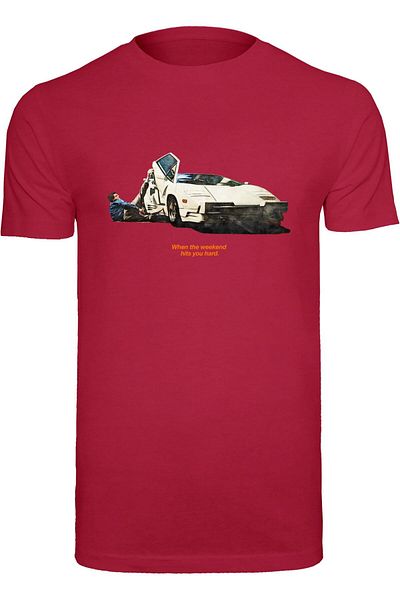 Mister Tee Herren Weekend Wolf Tee