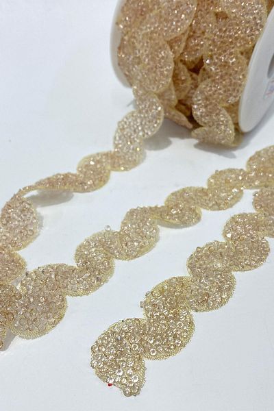 Hayalperest boncuk Skin Color Waterway Pattern Iron-On Strip Applique
