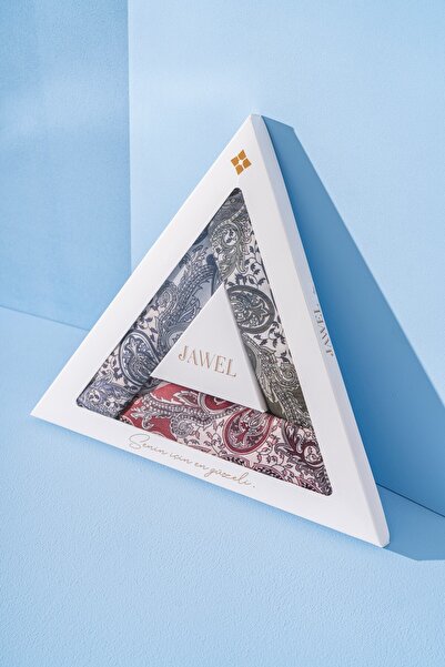 JAWEL Γυναικείο Ανοιξιάτικο Μαλακό Φουλάρι Carissa (Μπορντό-Χακί-Γκρι)