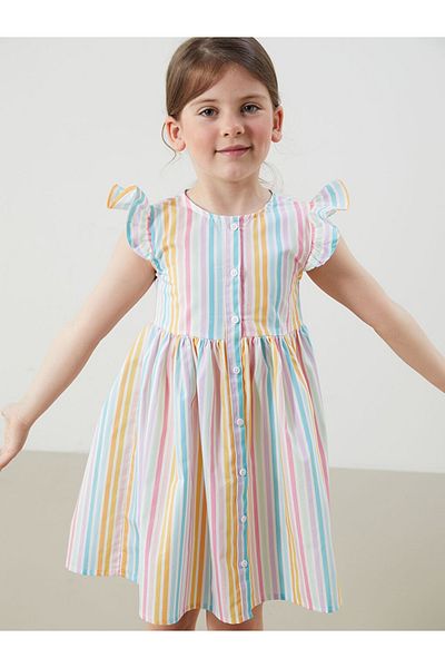 LC Waikiki Lcw Kids Crew Neck Floral Girls Poplin Dress