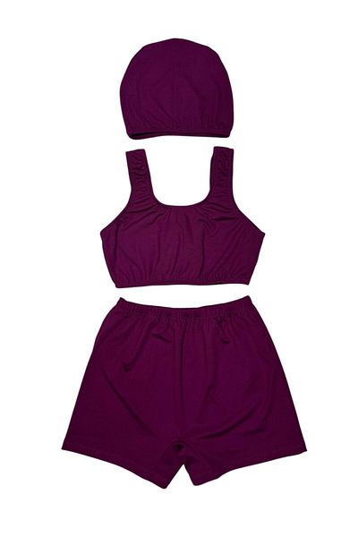 MİRASWİM Girl's Swimsuit (Purple Color)