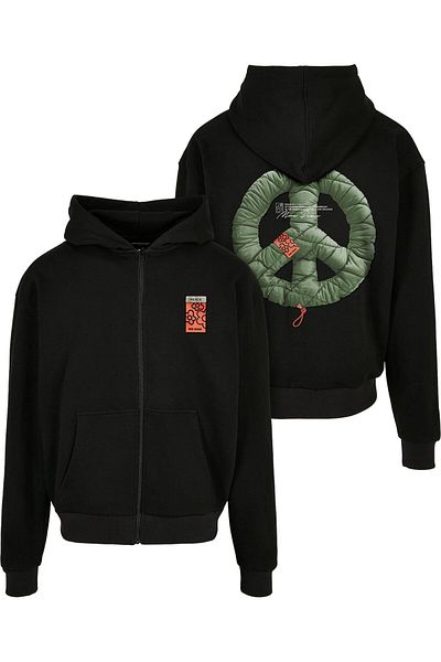 Upscale by Mister Tee Unisex Puffer Peace Heavy Oversize Zip Hoody