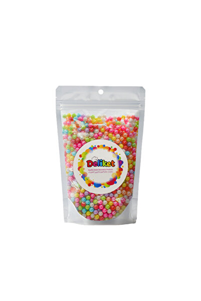 Deliket خرز لؤلؤي متعدد الألوان 6 مم لتزيين الكيك 500 جرام