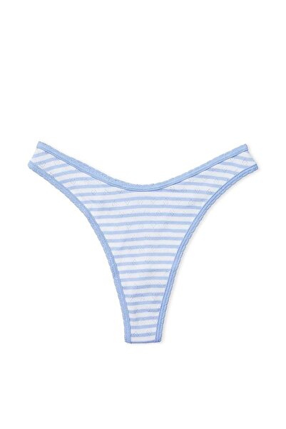 PINK Pamuklu Derin Bacak Kesim Tanga